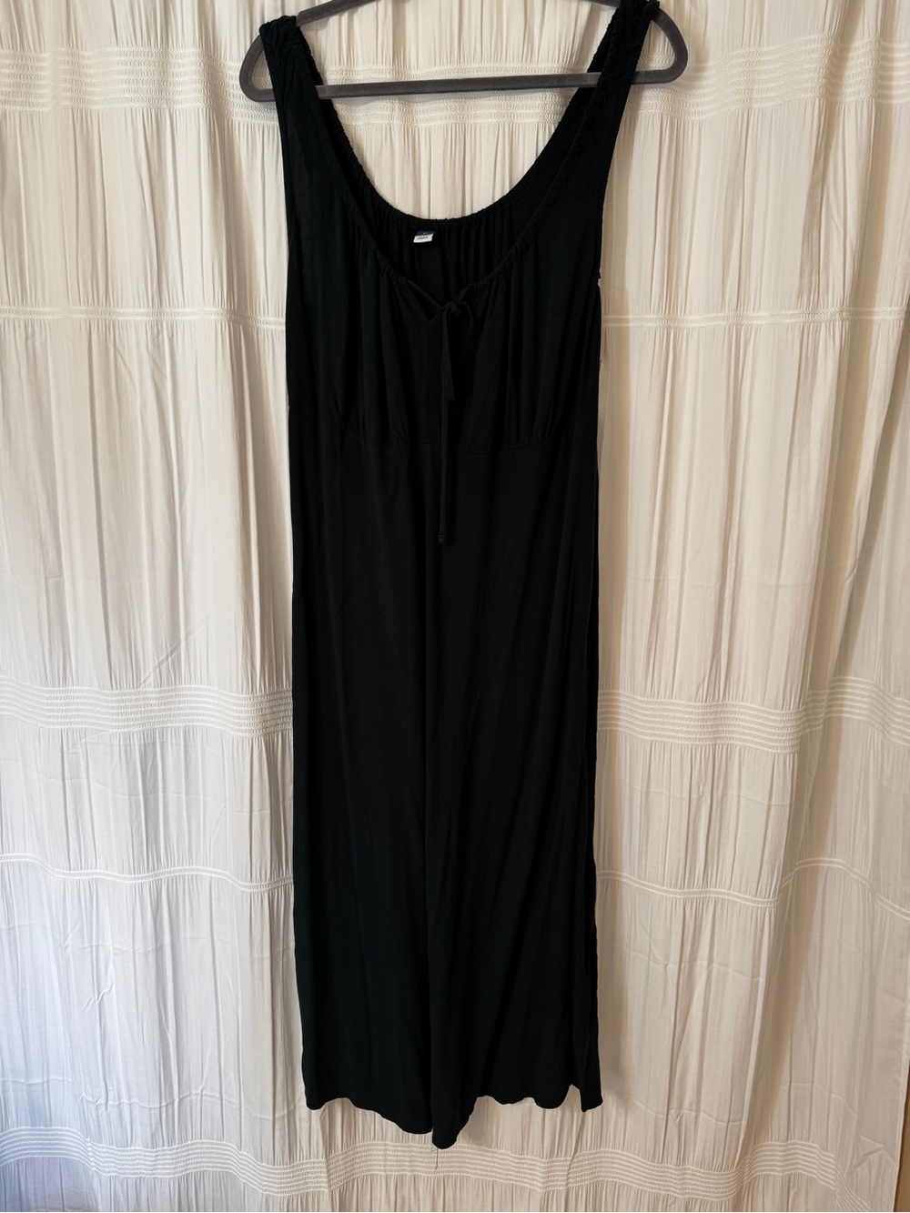 Old Navy dark green/teal Sleeveless Maxi Dress with Scoop Neck and Tie